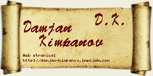 Damjan Kimpanov vizit kartica